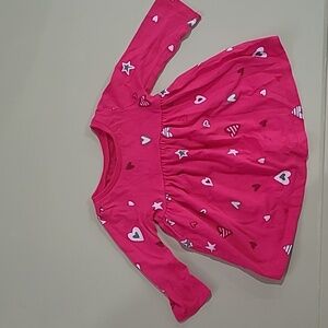 First Impression baby girls 3-6 month hot pink dress with hearts on it